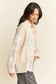 Davi & Dani Beige Multi Fabric Knit Shacket Curvy