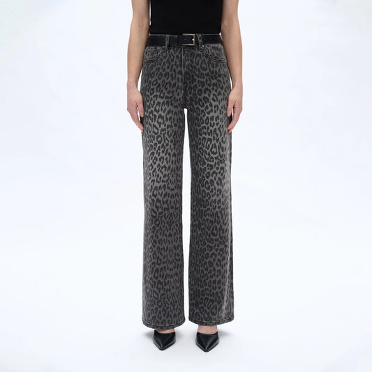 Bayeas High Rise Leopard Print Wide Leg Pants
