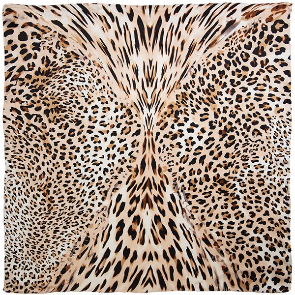 Leopard #5 Charmeuse Silk Scarf