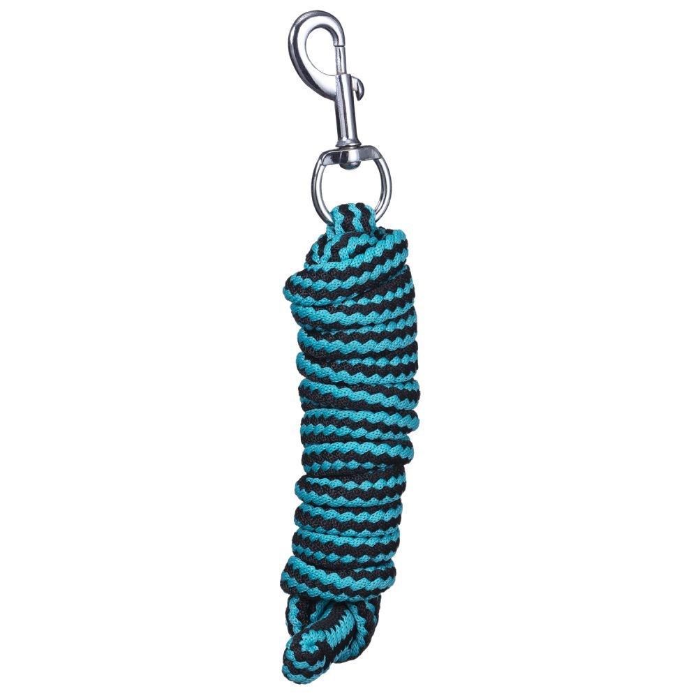 Tough1 8ft Braided Poly Cord Lead in Turquoise & Black