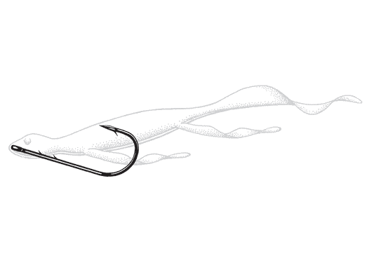 Owner Straight Shank Wide Gap Worm Hook