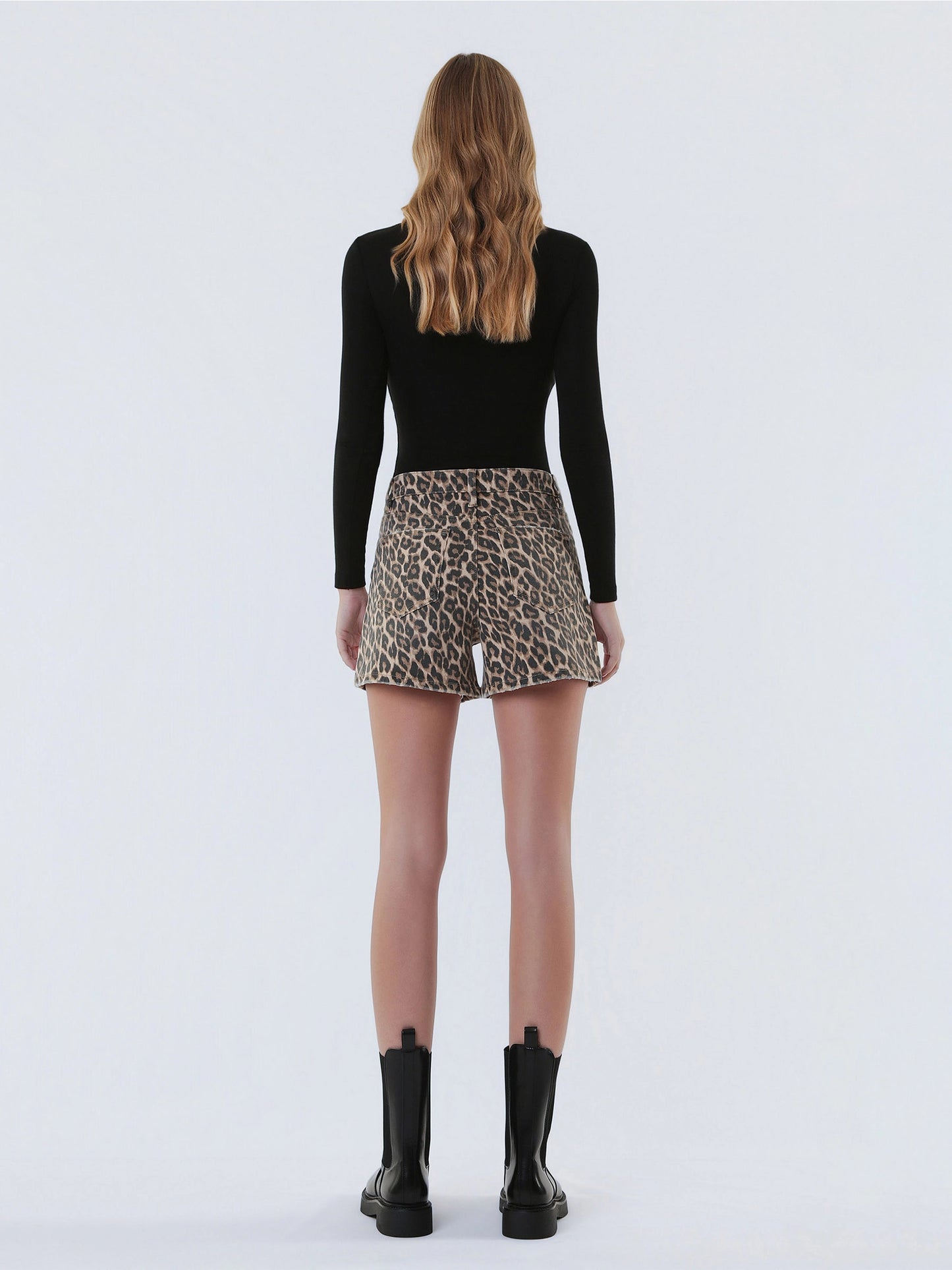 Lovervet Super High-Rise Leopard Print A Line Shorts
