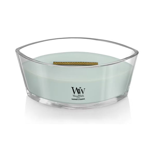 WoodWick Sagewood & Seagrass Ellipse Candle