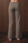 Mid Rise Wide Leg Stripe Pants in Charcoal/ Taupe Stripe
