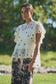Davi & Dani Plus Polka Dot Flutter Sleeve Babydoll Top