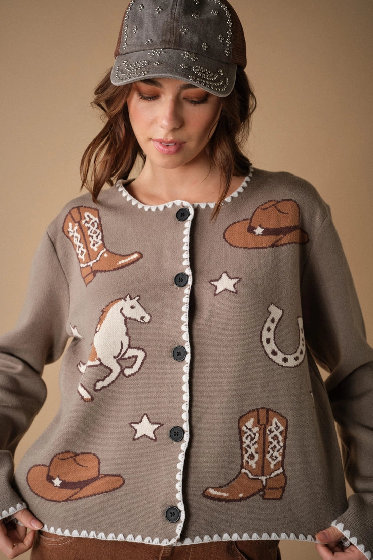 Western Sweater Cardigan