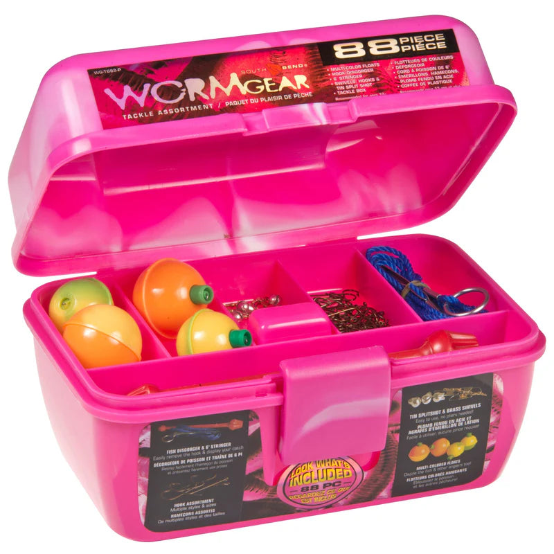 South Bend Worm Gear 88 Piece Loaded Tackle Box
