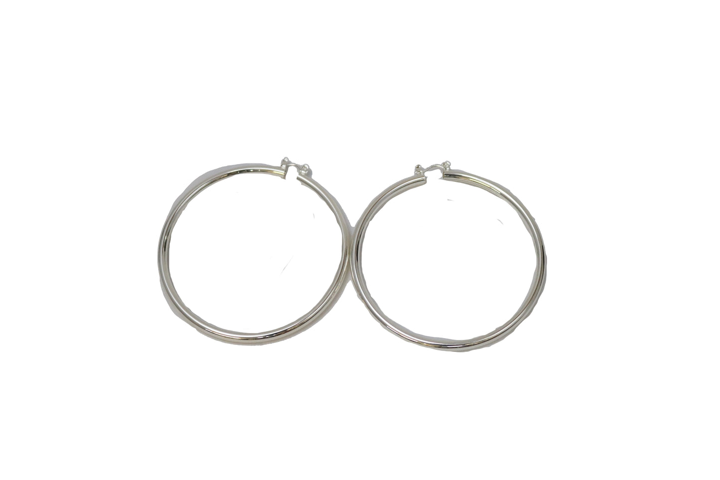 West & Co. 2.5" Silver Hoop Earrings