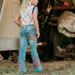 Shea Baby Floral Boot Flare Denim Jeans