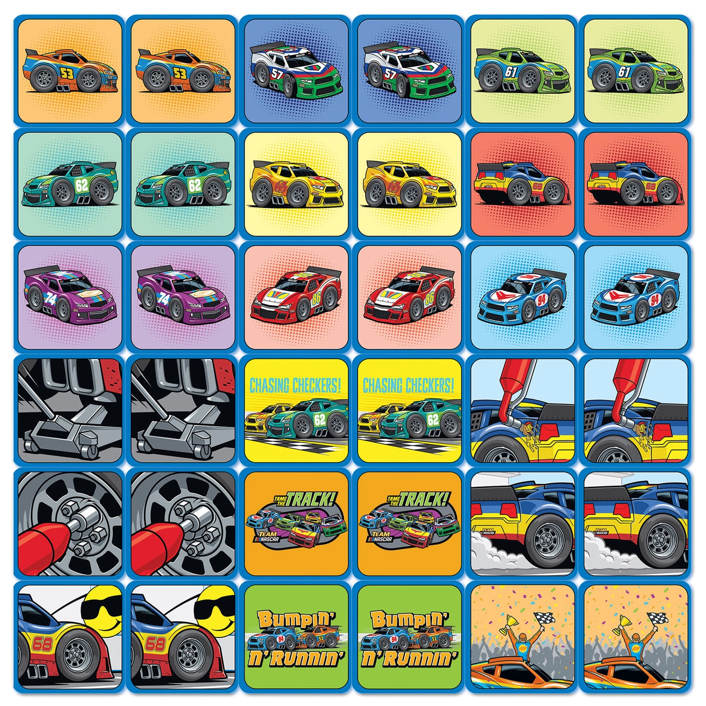 Nascar Matching Game