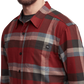 Sitka Ashland Dark Red Plaid Lightweight Flannel Shirt