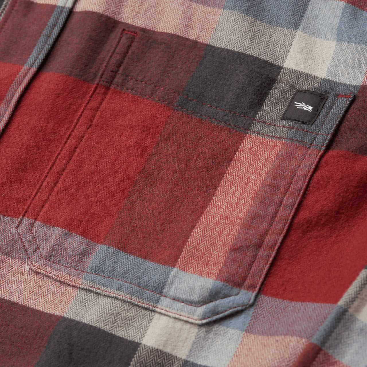 Sitka Ashland Dark Red Plaid Lightweight Flannel Shirt