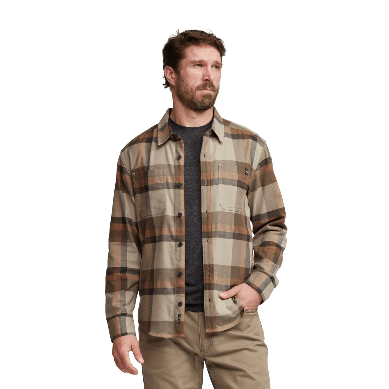 Sitka Ashland Oak Fall Plaid Lightweight Flannel Shirt