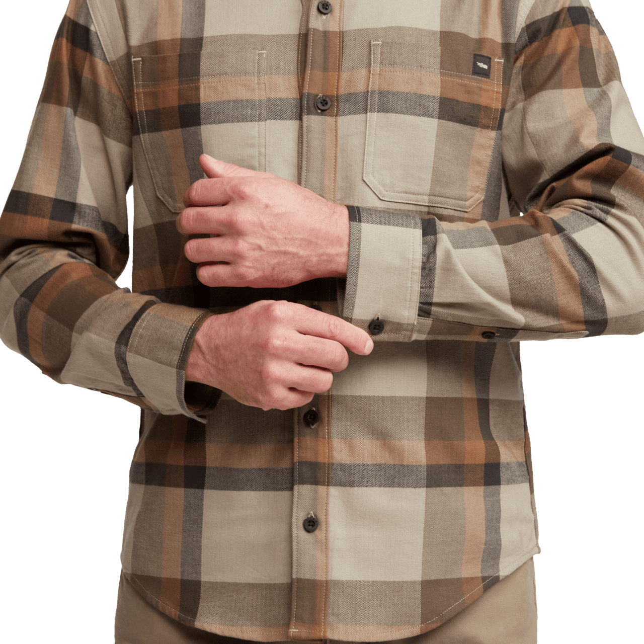 Sitka Ashland Oak Fall Plaid Lightweight Flannel Shirt