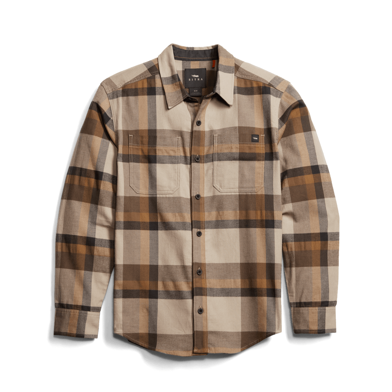 Sitka Ashland Lightweight Flannel Shirt in Oak Fall Plaid