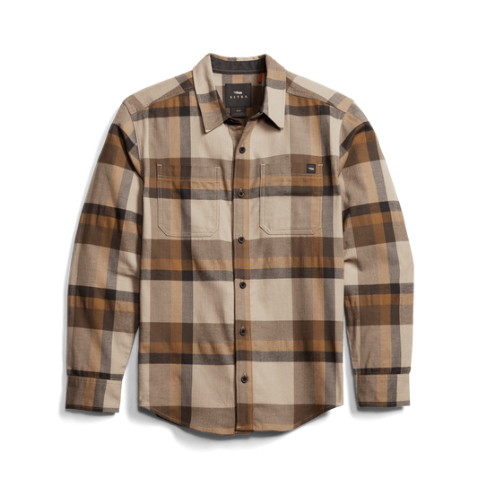 Sitka Ashland Lightweight Flannel Shirt in Oak Fall Plaid