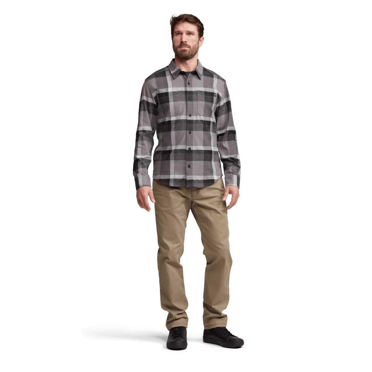 Sitka Ashland Woodsmoke Fall Plaid Lightweight Flannel Shirt