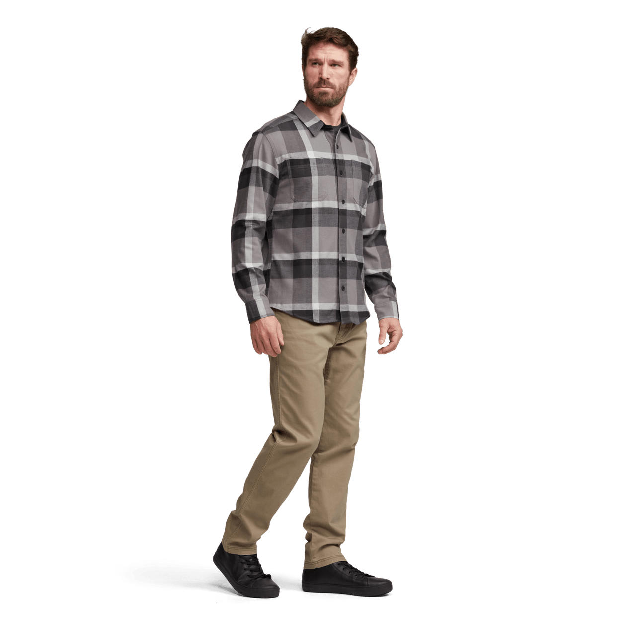 Sitka Ashland Woodsmoke Fall Plaid Lightweight Flannel Shirt