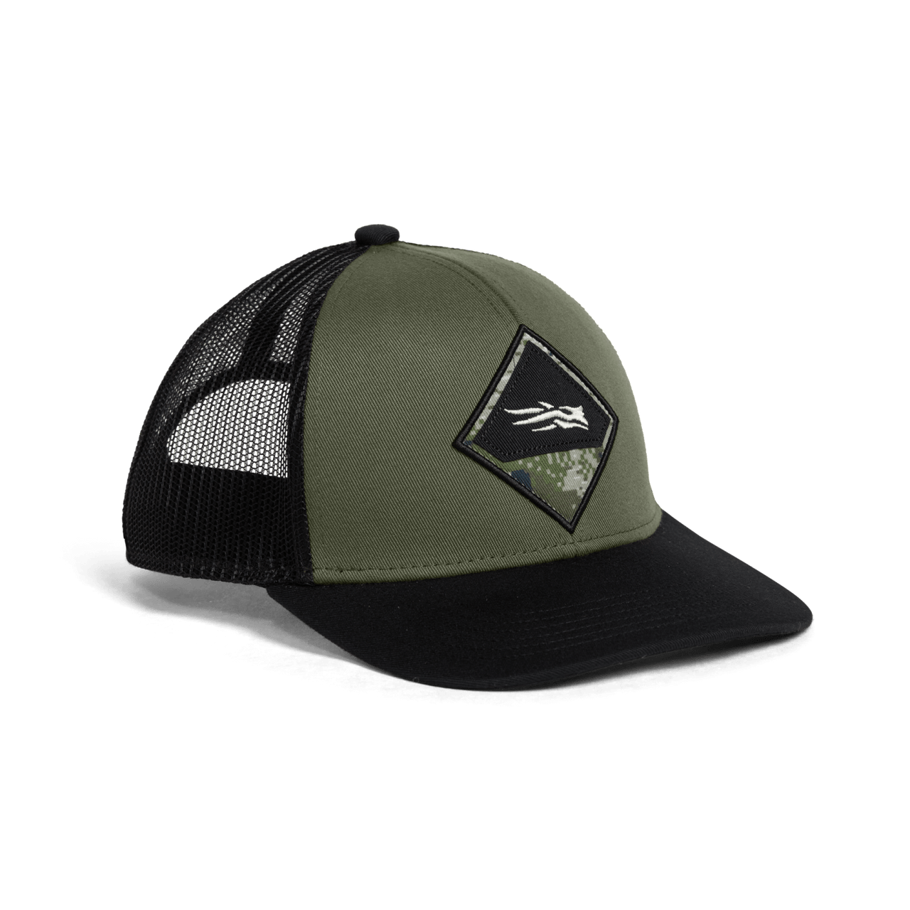 Sitka Optifade Badge Mid Pro Trucker Hat in Olive Green