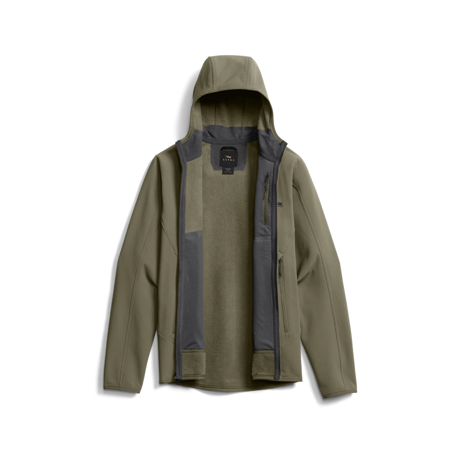 Sitka Alpha Fleece Hooded Jacket in Dark Green Sage