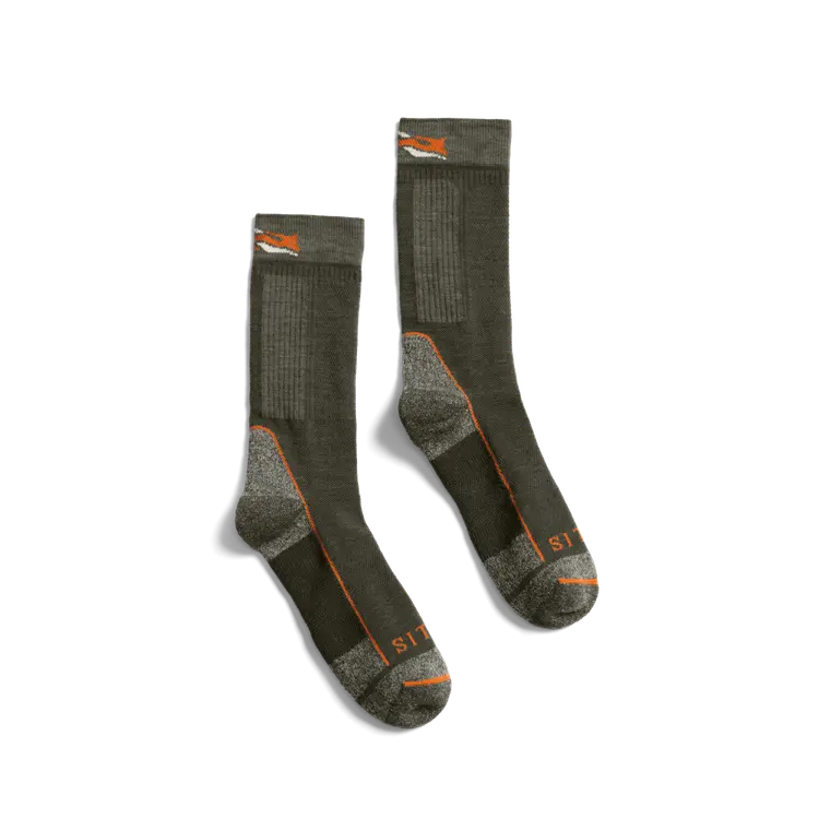 Sitka Mid Weight Crew Sock in Deep Lichen