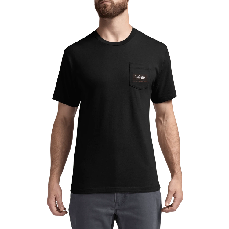 Sitka Tech Whitetail Pocket Tee in Sitka Black