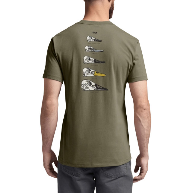 Sitka Waterfowl Skull Tee in Dark Green Sage