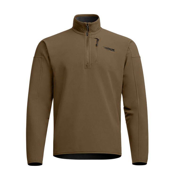 Sitka Alpha Fleece 1/4 Zip Pullover in Coyote