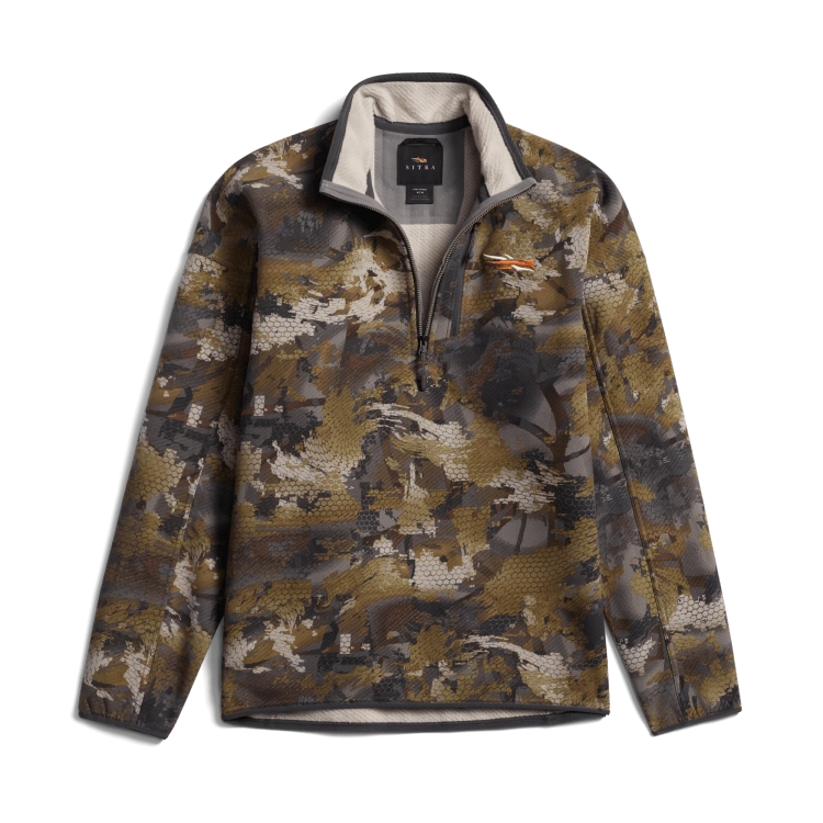 Sitka Alpha Fleece 1/4 Zip Pullover in Optifade Timber