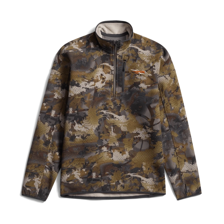 Sitka Alpha Fleece 1/4 Zip Pullover in Optifade Timber