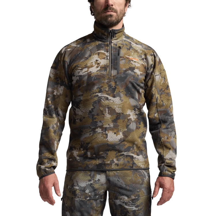Sitka Alpha Fleece 1/4 Zip Pullover in Optifade Timber