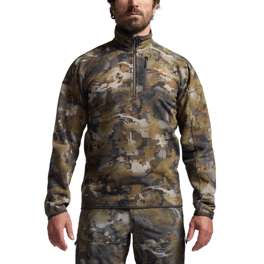 Sitka Alpha Fleece 1/4 Zip Pullover in Optifade Timber