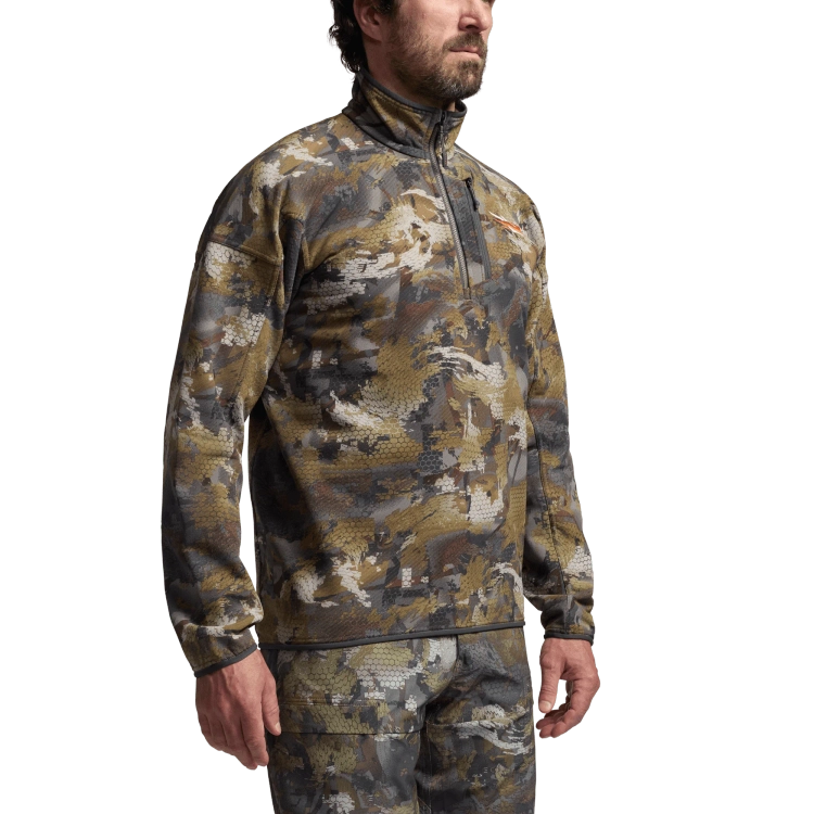 Sitka Alpha Fleece 1/4 Zip Pullover in Optifade Timber