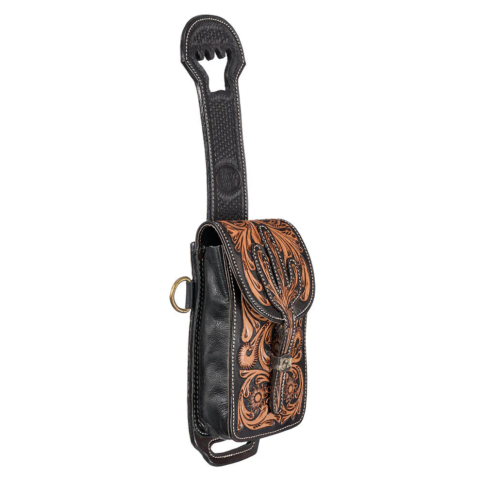 Tough1 Leather Rear Cinch/Horn Bag