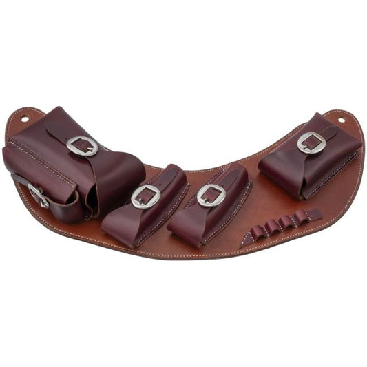 Tough1 Silver Royal Leather Medicine Cantle Bag