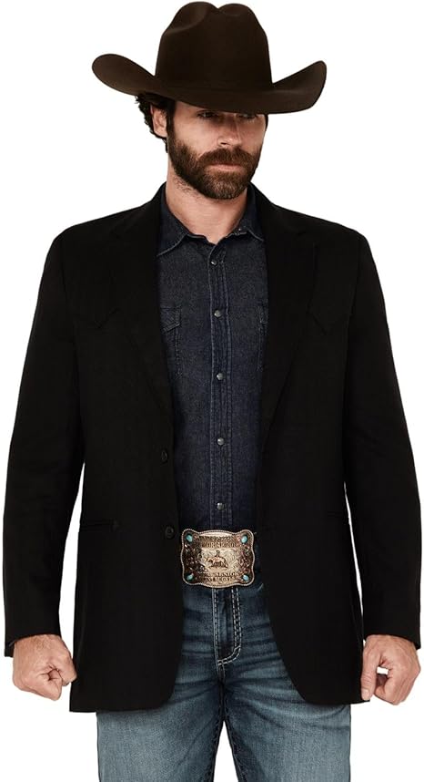 Circle S Men's Black Herringbone Carson City Sport Coat