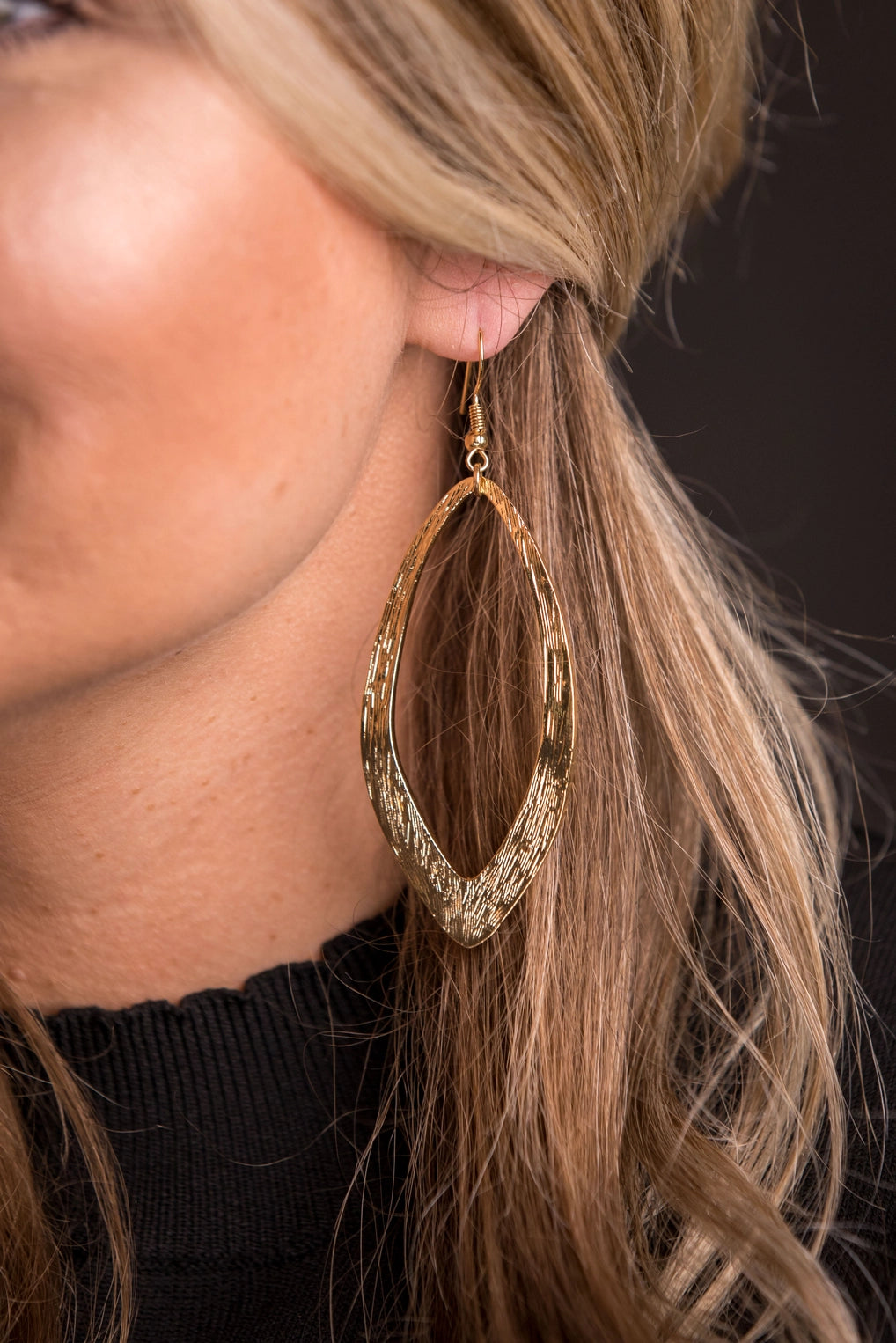 West & Co. Large Wavy Cut-Out Gold Earrings