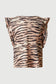 Smithsonian Tiger Print Ruffled Knit Tank