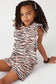 Smithsonian Tiger Print Ruffled Knit Tank