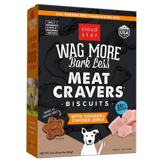 Wag More Bark Less Meat Cravers Crunchy Dog Treats-Chicken