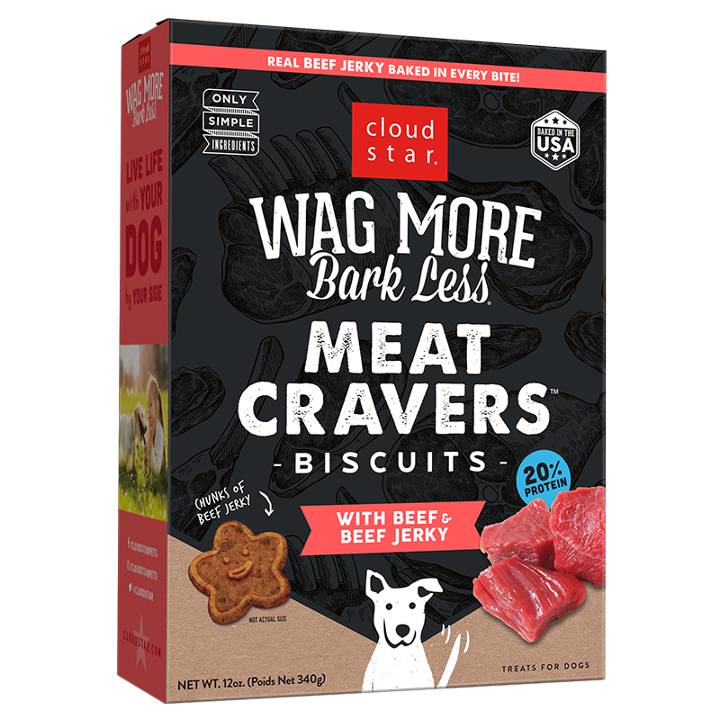 Wag More Bark Less Meat Cravers Crunchy Dog Treats-Beef