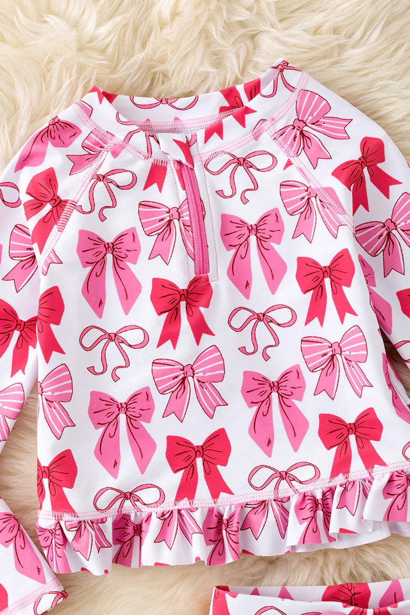 Multi-printed Coquette Swimsuit Set