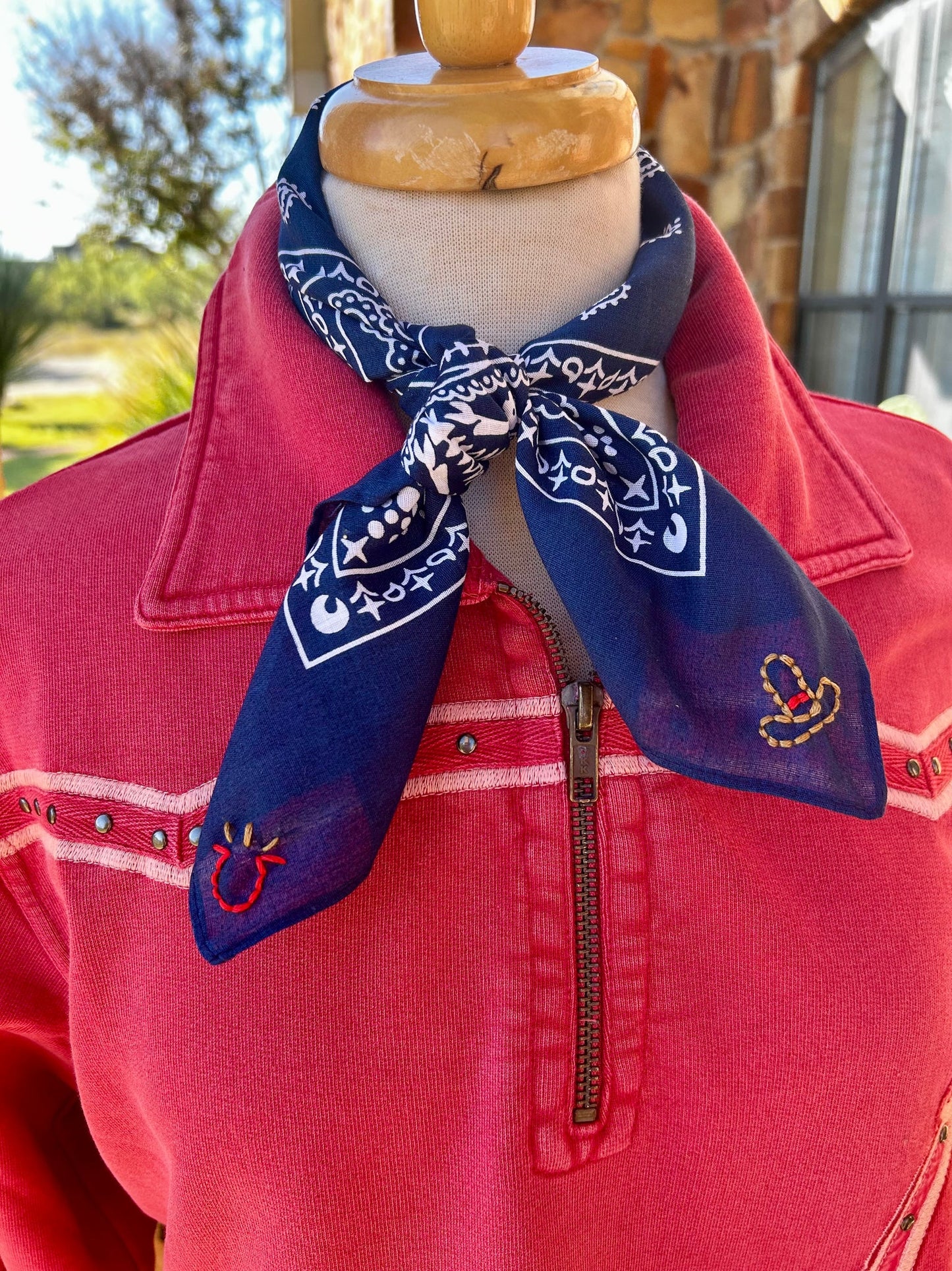 All Hat All Cattle Embroidered Bandana