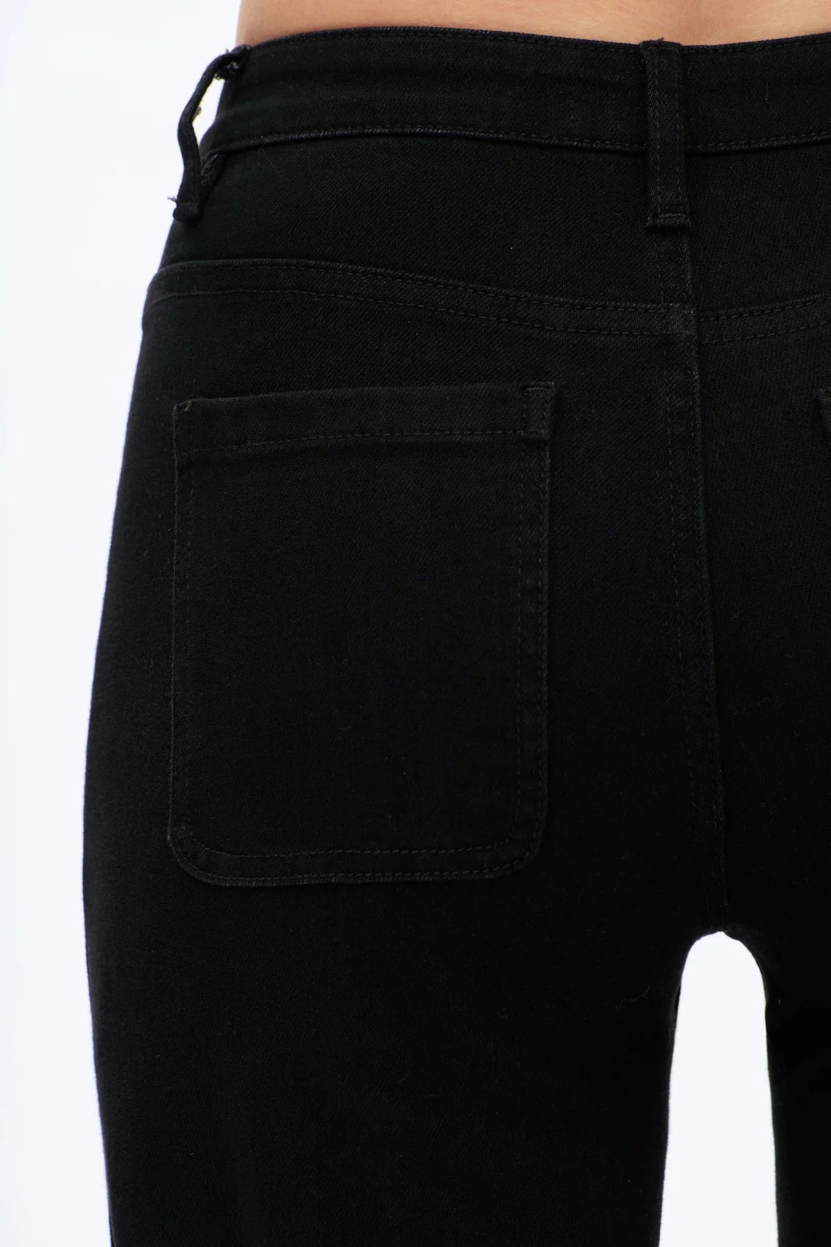 Bayeas Mid Rise Sequin Wide Leg Jeans