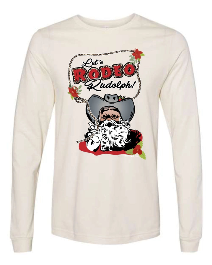 Let's Rodeo Rudolph Long Sleeve Graphic Tee