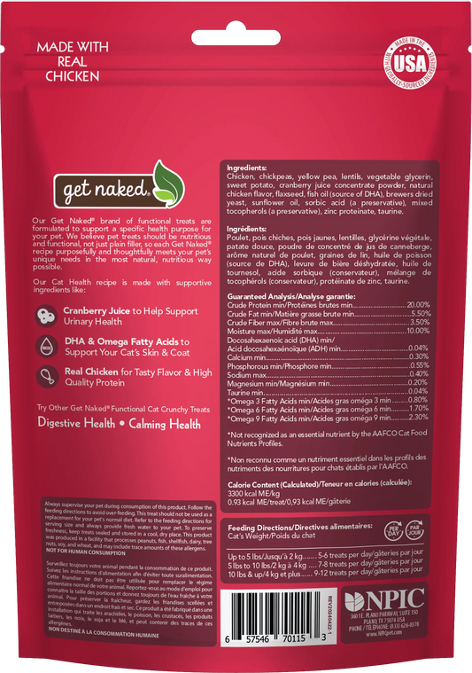 Get Naked Cat Health with Cranberry Juice Crunchy Treats