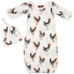 Milkbarn Chicken Organic Cotton Newborn Gown & Hat Set