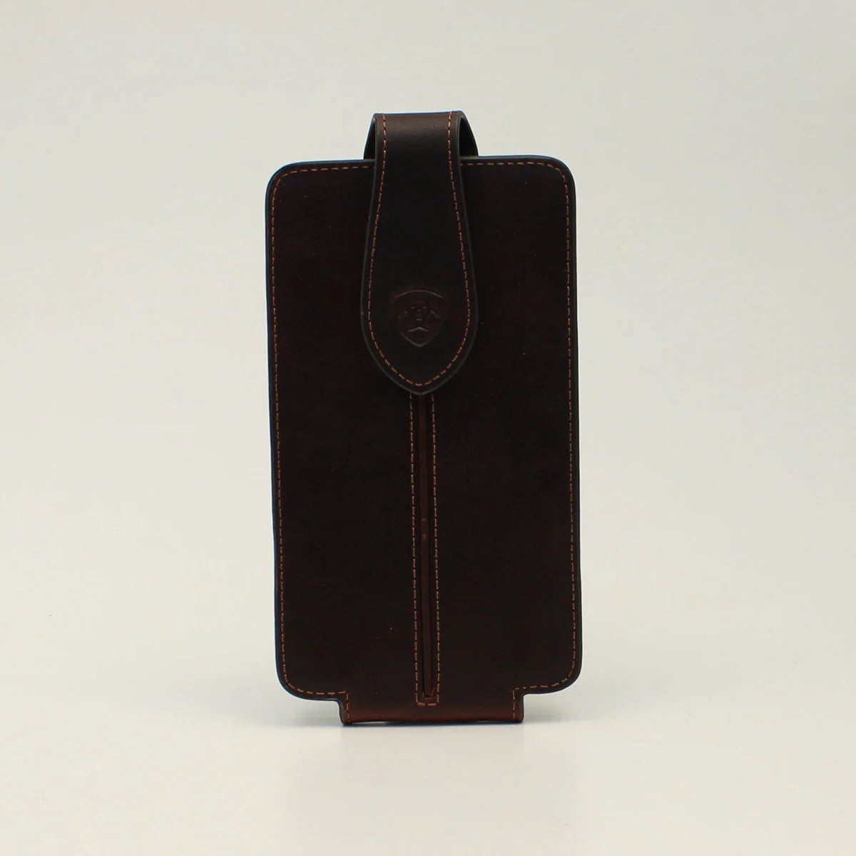 Ariat Dark Brown Leather with Cord Large Clip-On Cell Phone Case