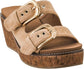 Corkys Double Dare Wedge in Sand Faux Suede