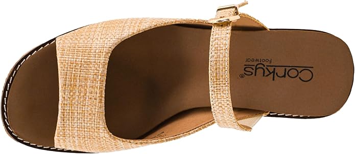 Corkys Treat Yourself Slip on Wedge in Raffia